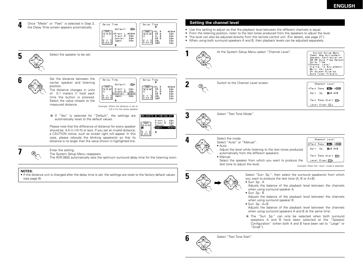 English | Denon AVR-3802 User Manual | Page 13 / 82