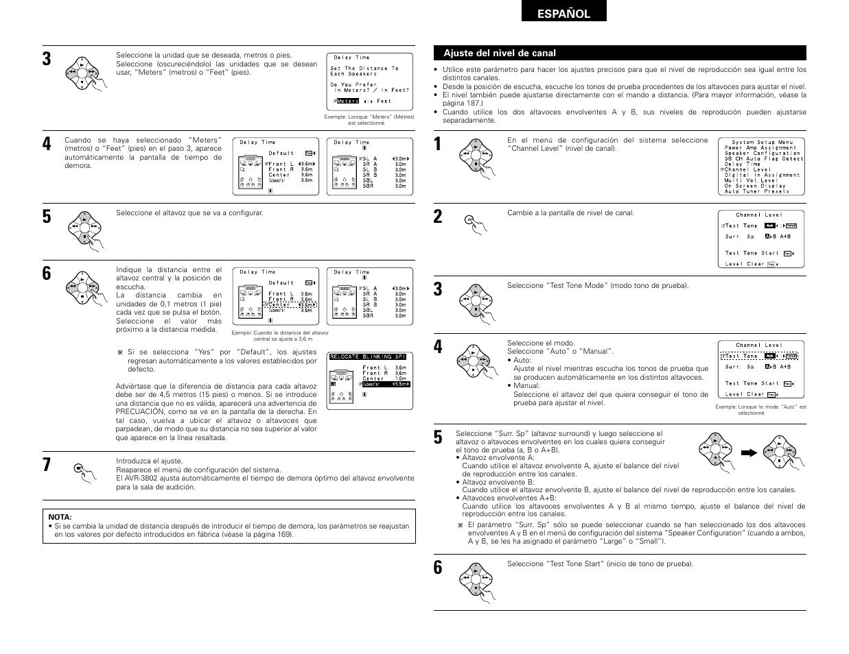 Español | Denon AVR-3802 User Manual | Page 53 / 82