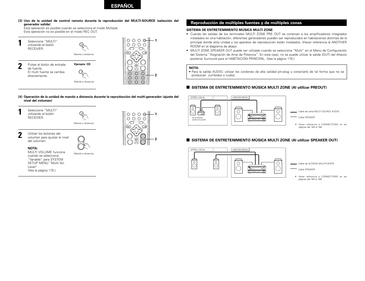 Enter, Shift, Muting band mode tuning tuning | Español | Denon AVR-3802 User Manual | Page 66 / 82