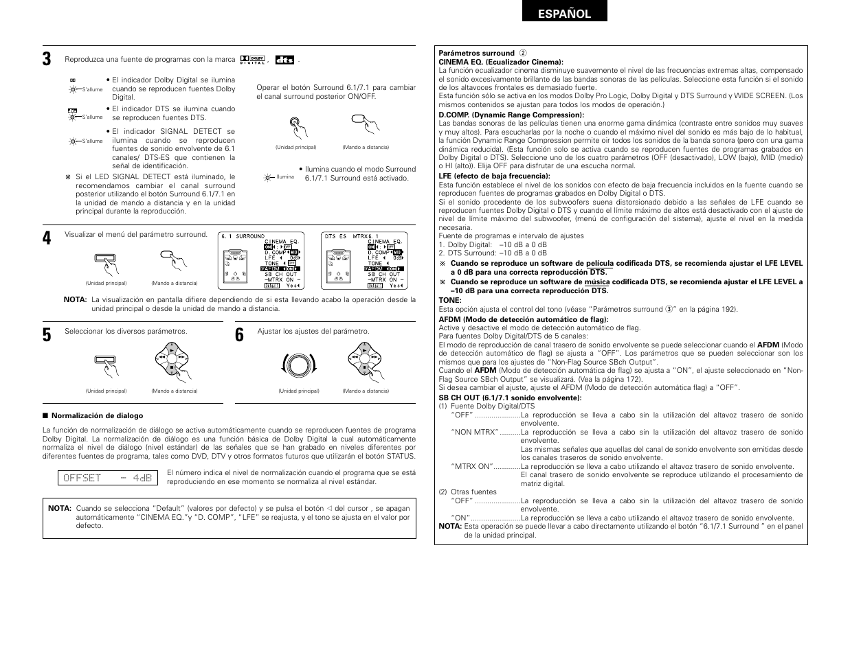 Español | Denon AVR-3802 User Manual | Page 69 / 82