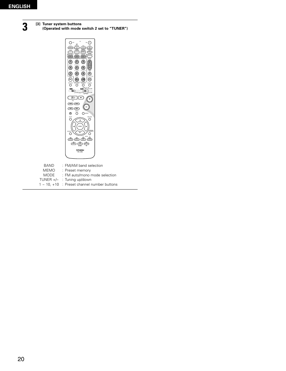 English | Denon ADV-M71 User Manual | Page 20 / 112