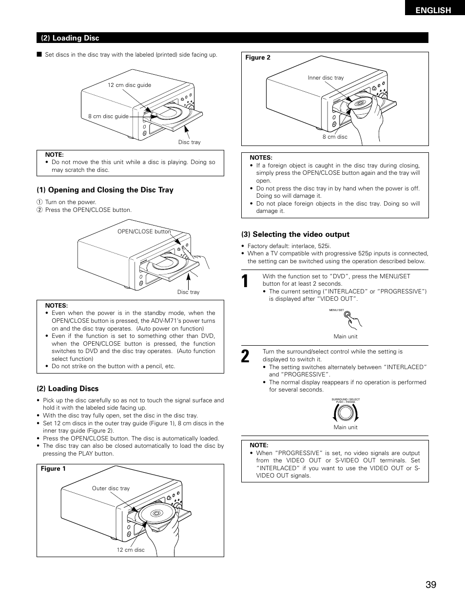 Denon ADV-M71 User Manual | Page 39 / 112