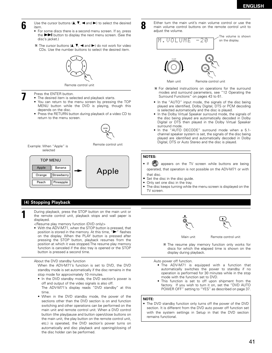 Apple | Denon ADV-M71 User Manual | Page 41 / 112