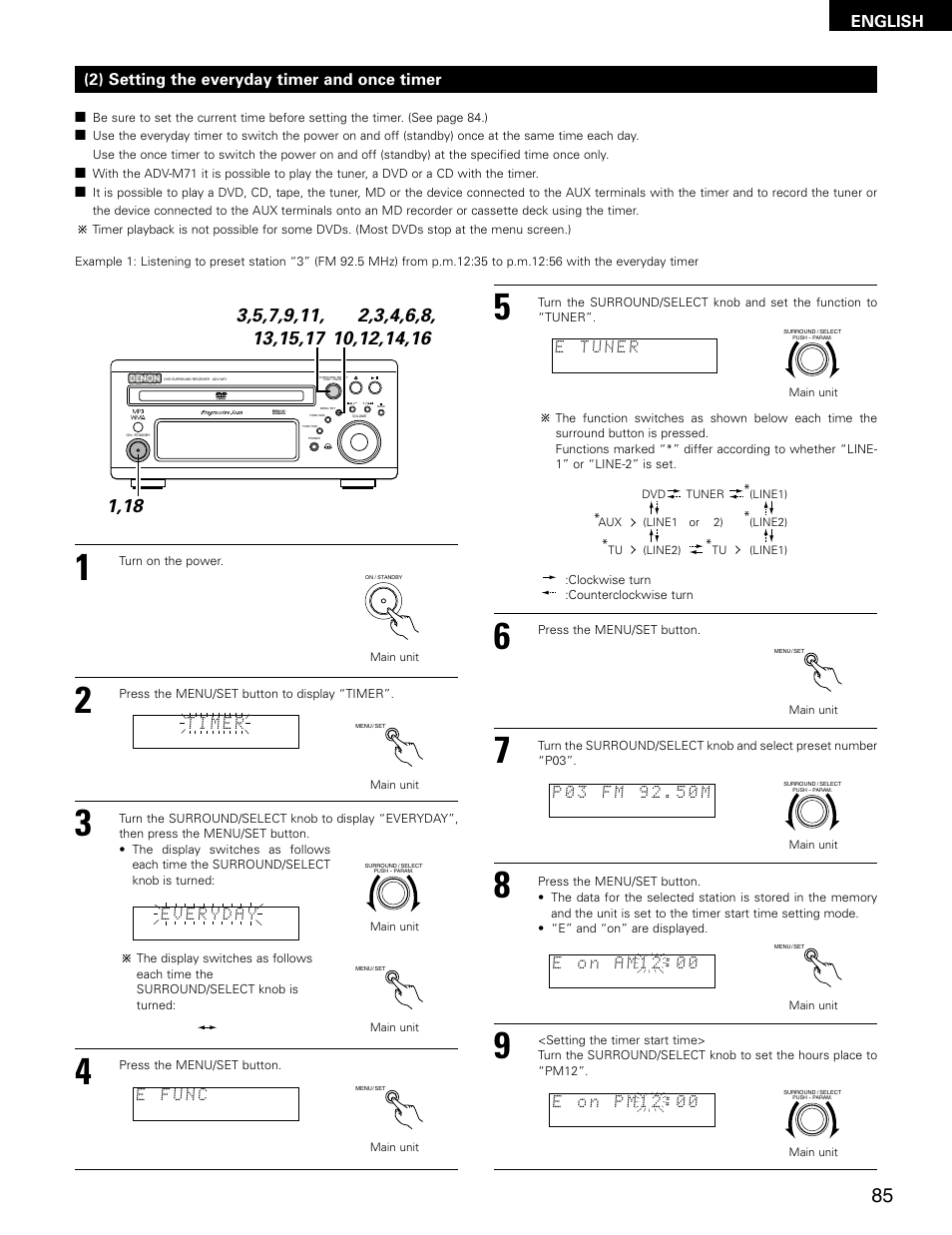 Denon ADV-M71 User Manual | Page 85 / 112