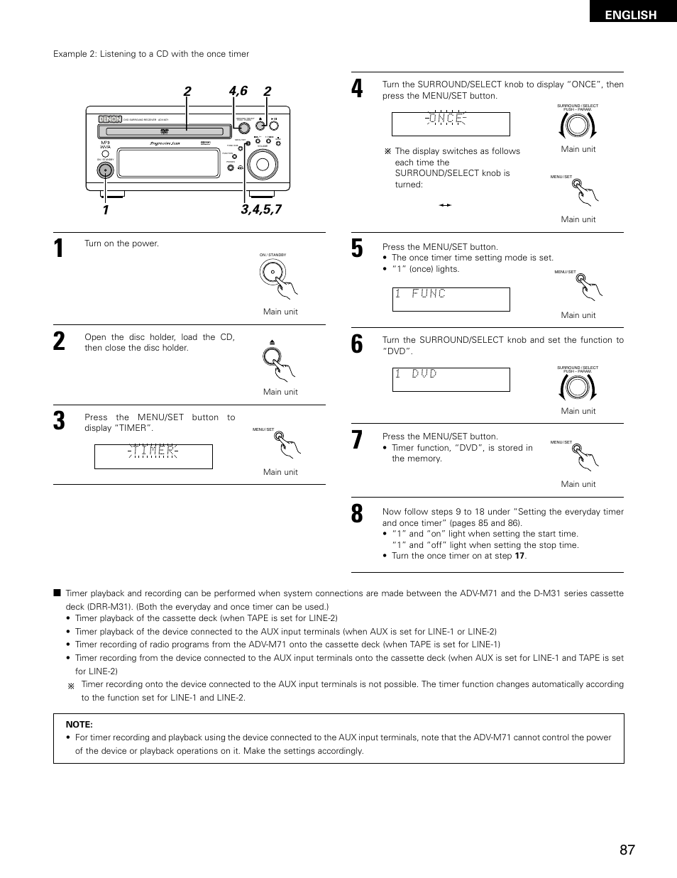 Denon ADV-M71 User Manual | Page 87 / 112