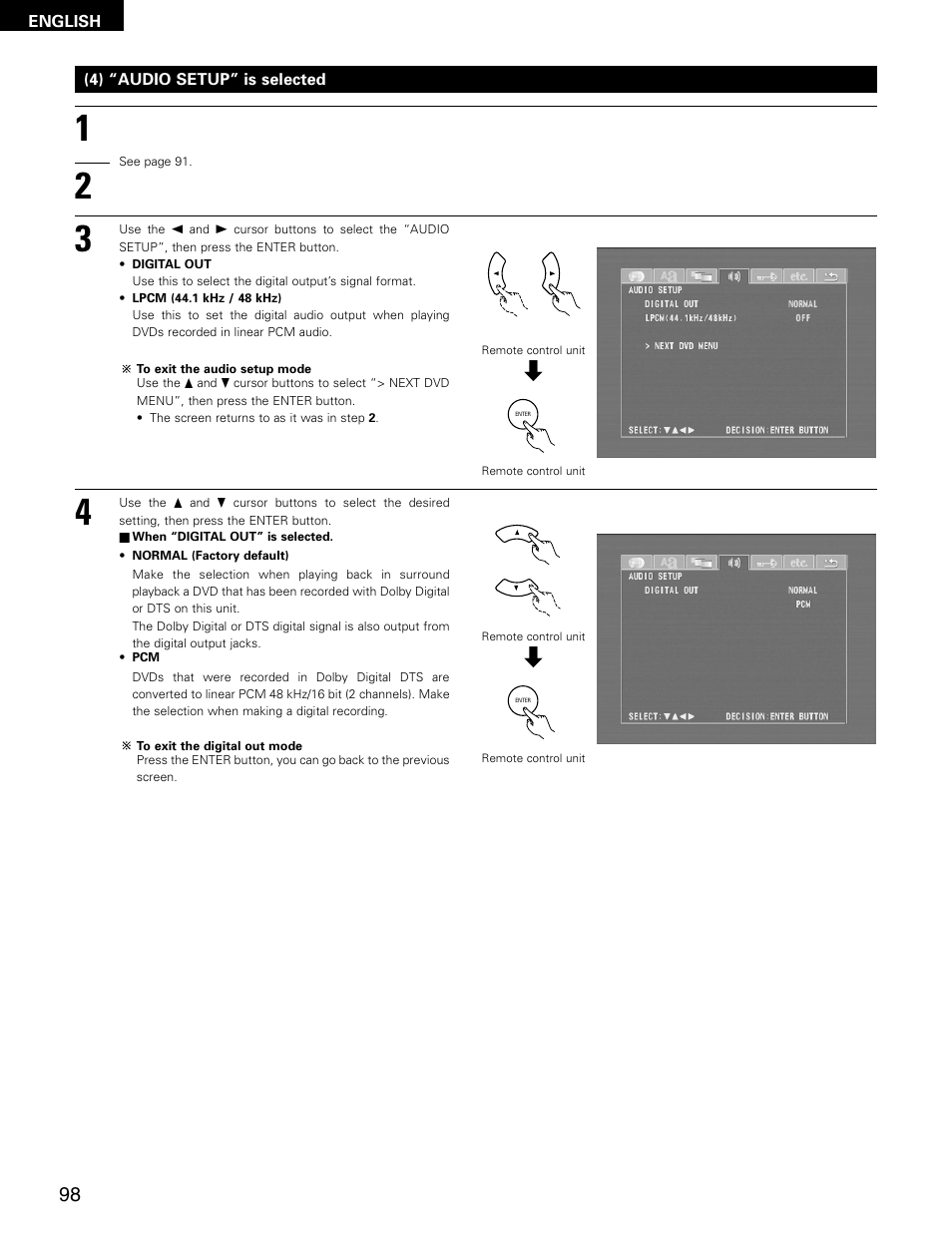 Denon ADV-M71 User Manual | Page 98 / 112