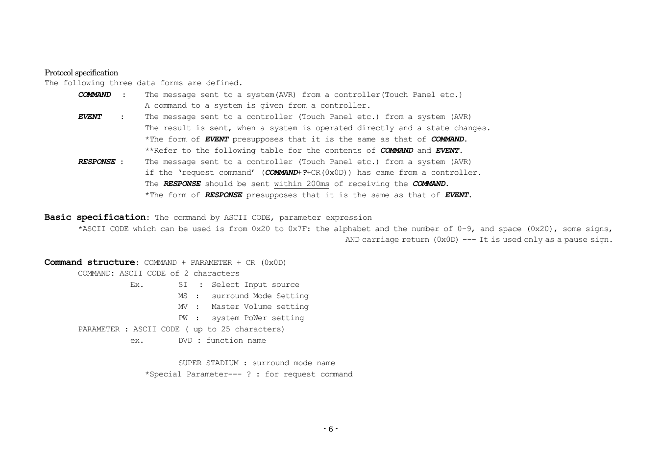 Denon AVR-3808 User Manual | Page 6 / 44