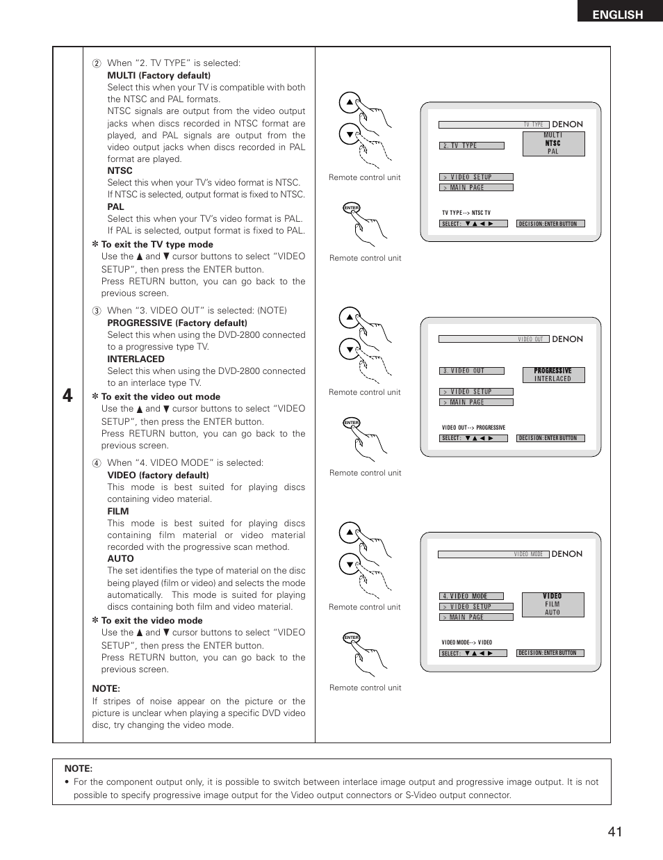 English | Denon DVD-2800II User Manual | Page 41 / 94