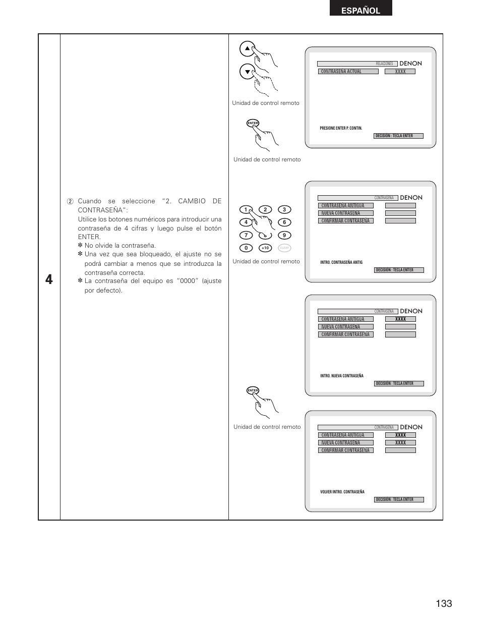 Español | Denon DVD-2800II User Manual | Page 89 / 94