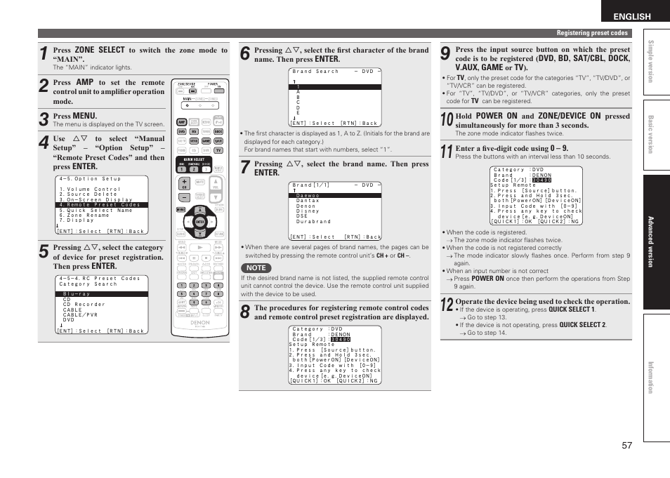 Denon AVR-1611 User Manual | Page 60 / 78
