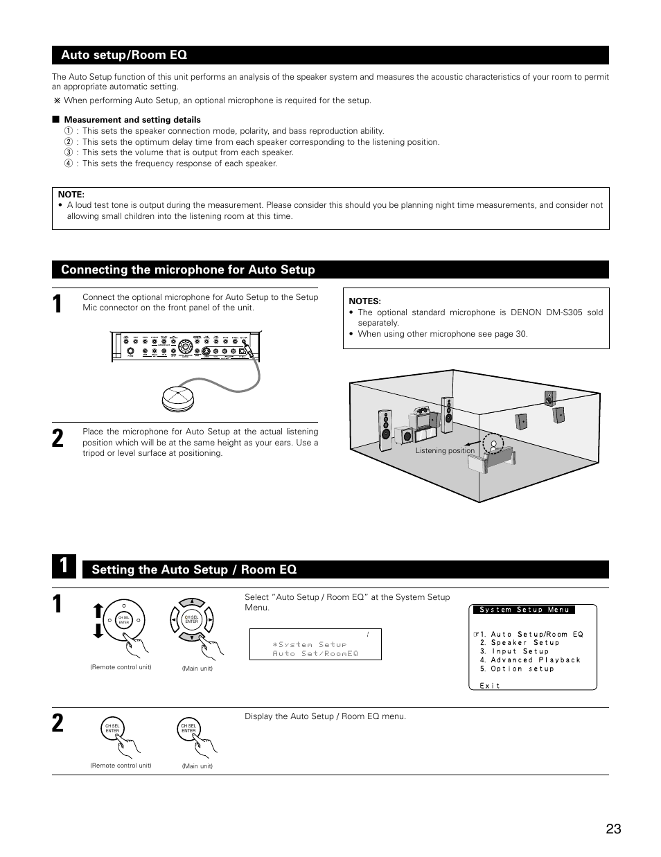 Denon AVR-3805 User Manual | Page 23 / 104