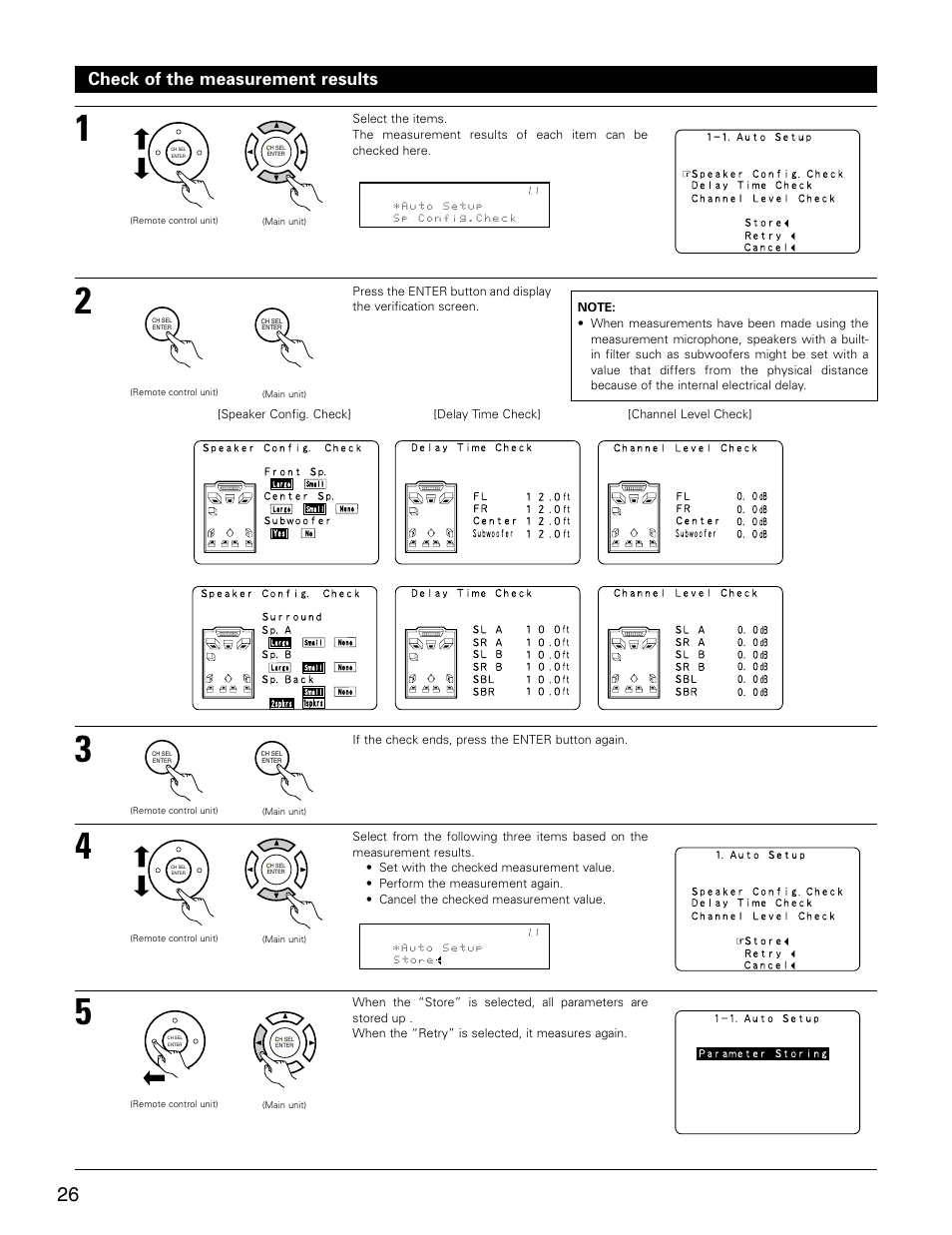 Check of the measurement results | Denon AVR-3805 User Manual | Page 26 / 104
