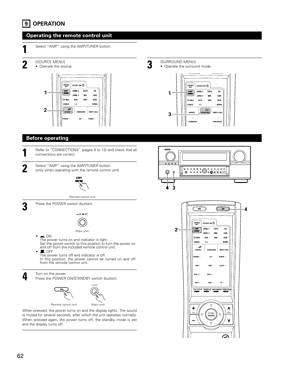 Denon AVR-3805 User Manual | Page 62 / 104