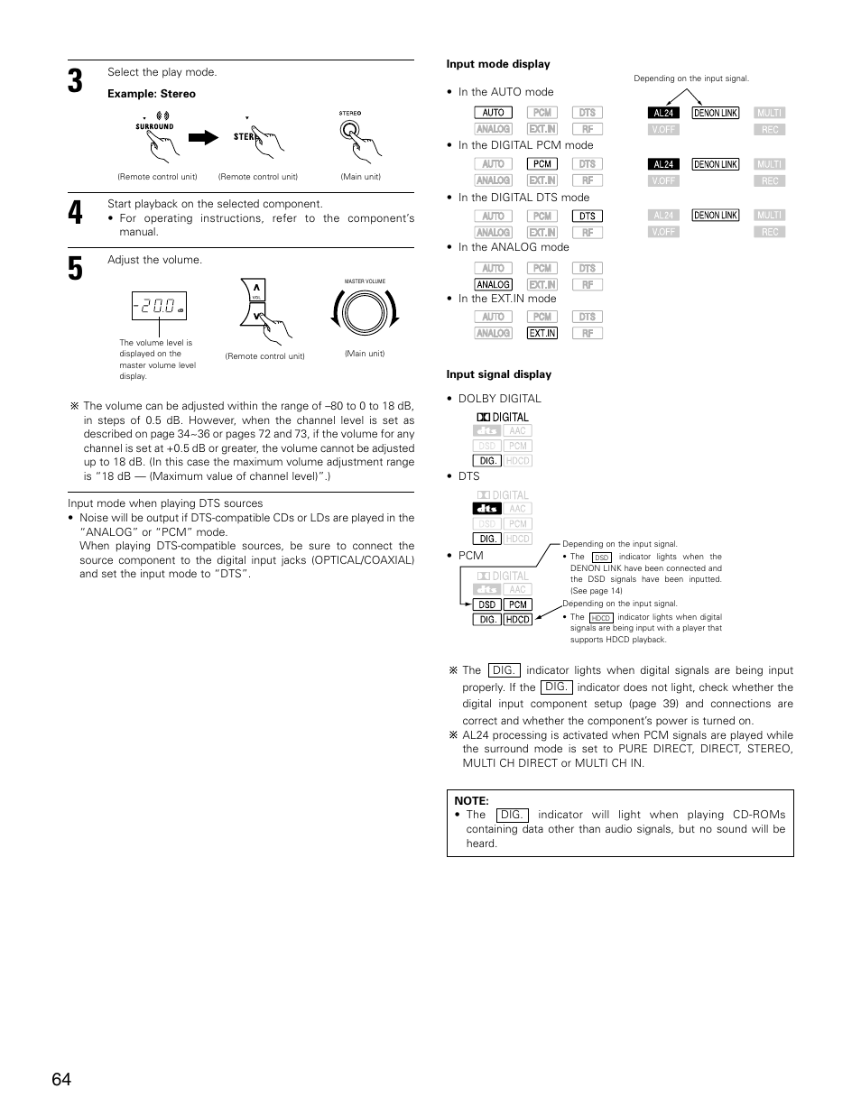 Denon AVR-3805 User Manual | Page 64 / 104