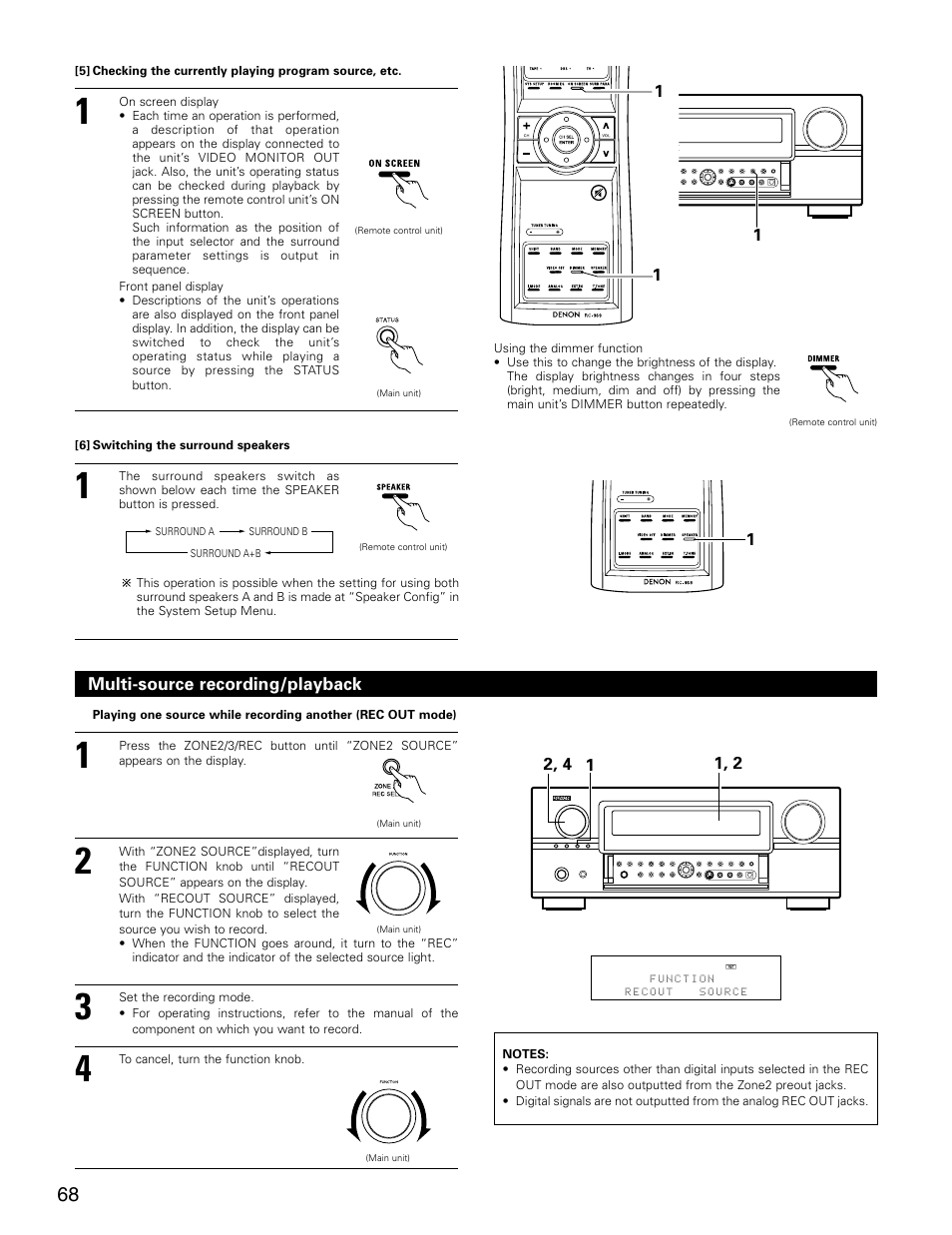 Denon AVR-3805 User Manual | Page 68 / 104