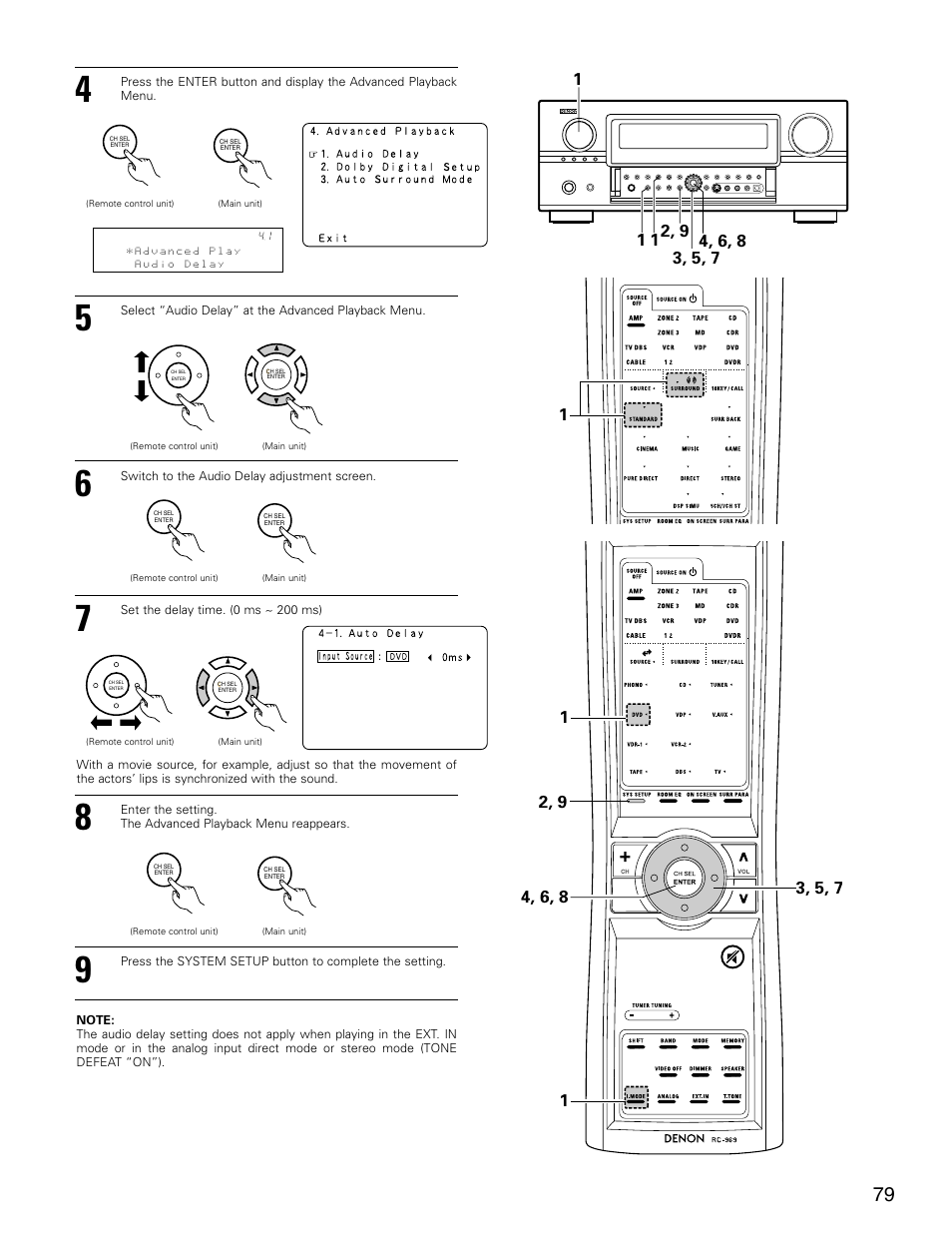 Denon AVR-3805 User Manual | Page 79 / 104
