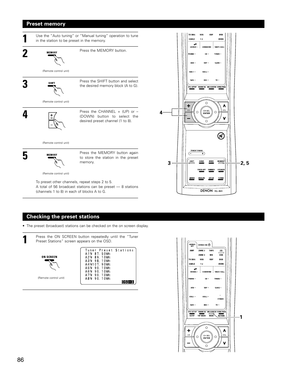 Denon AVR-3805 User Manual | Page 86 / 104