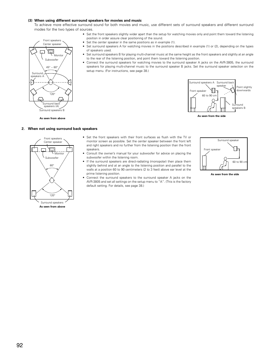 Denon AVR-3805 User Manual | Page 92 / 104