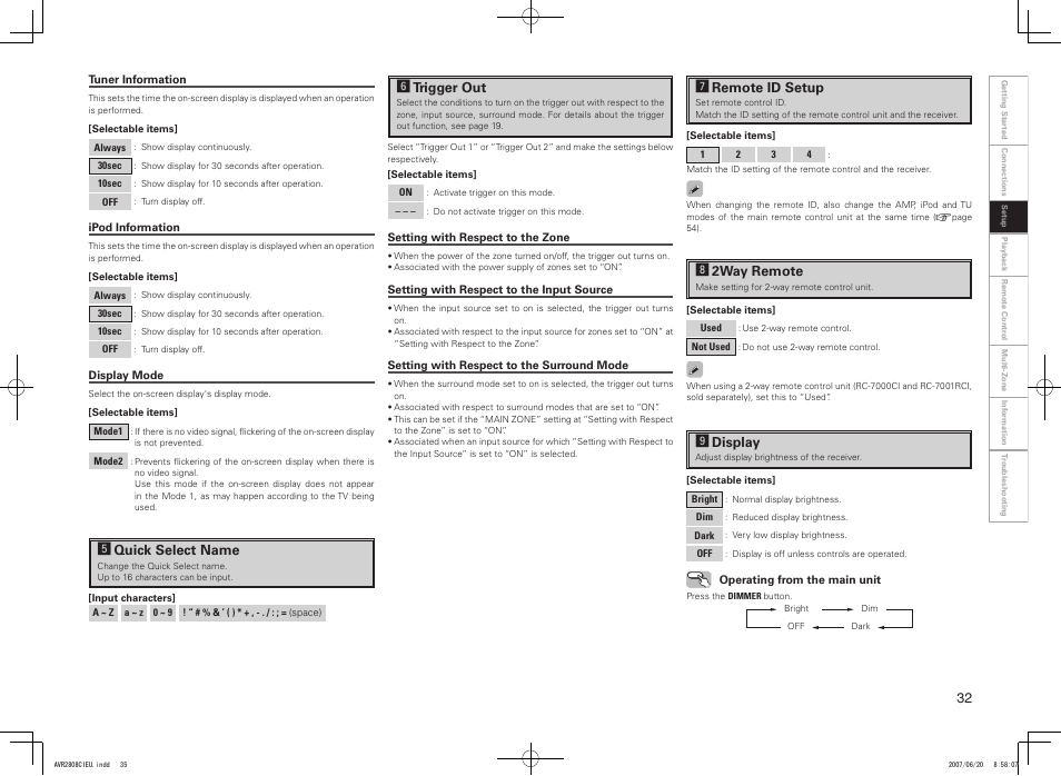 Denon AVR-2808CI User Manual | Page 35 / 96