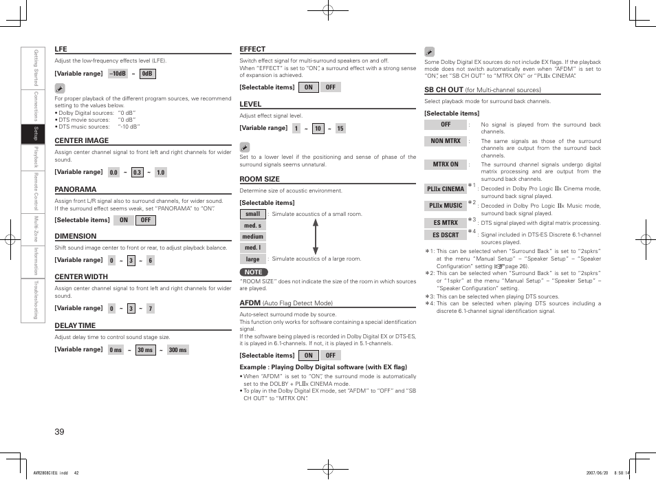 Denon AVR-2808CI User Manual | Page 42 / 96