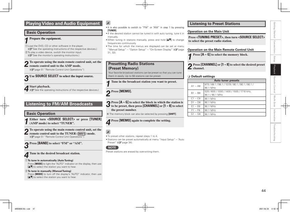 Denon AVR-2808CI User Manual | Page 47 / 96