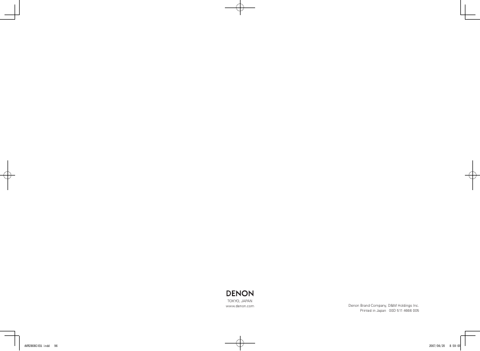 Denon AVR-2808CI User Manual | Page 96 / 96