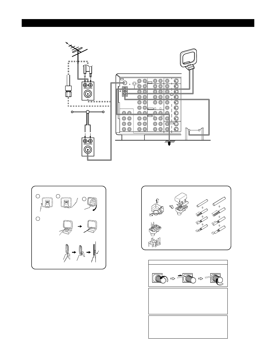 Connecting the antenna terminals | Denon AVR-4800 User Manual | Page 10 / 69