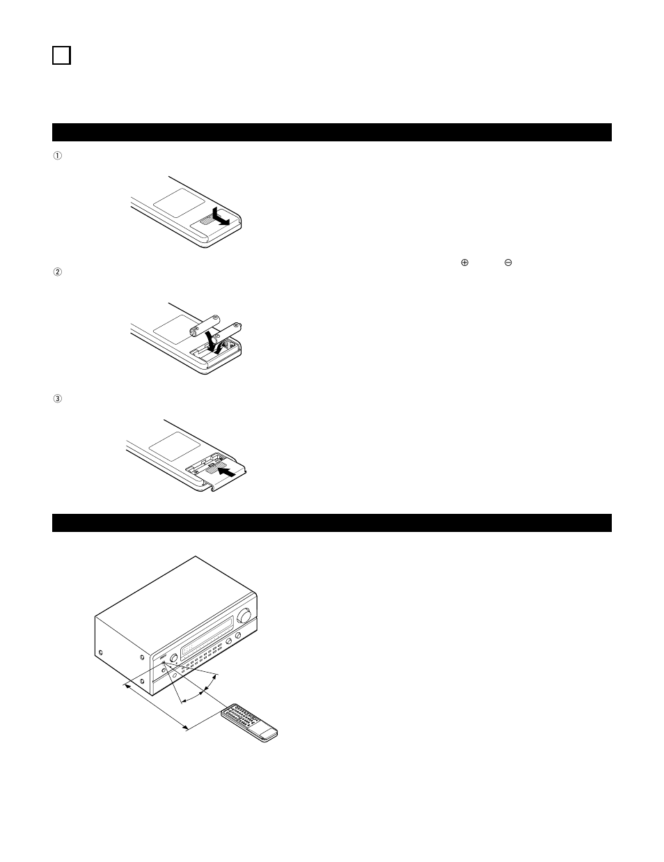 8remote control unit, Inserting the batteries, Using the remote control unit | Denon AVR-4800 User Manual | Page 31 / 69