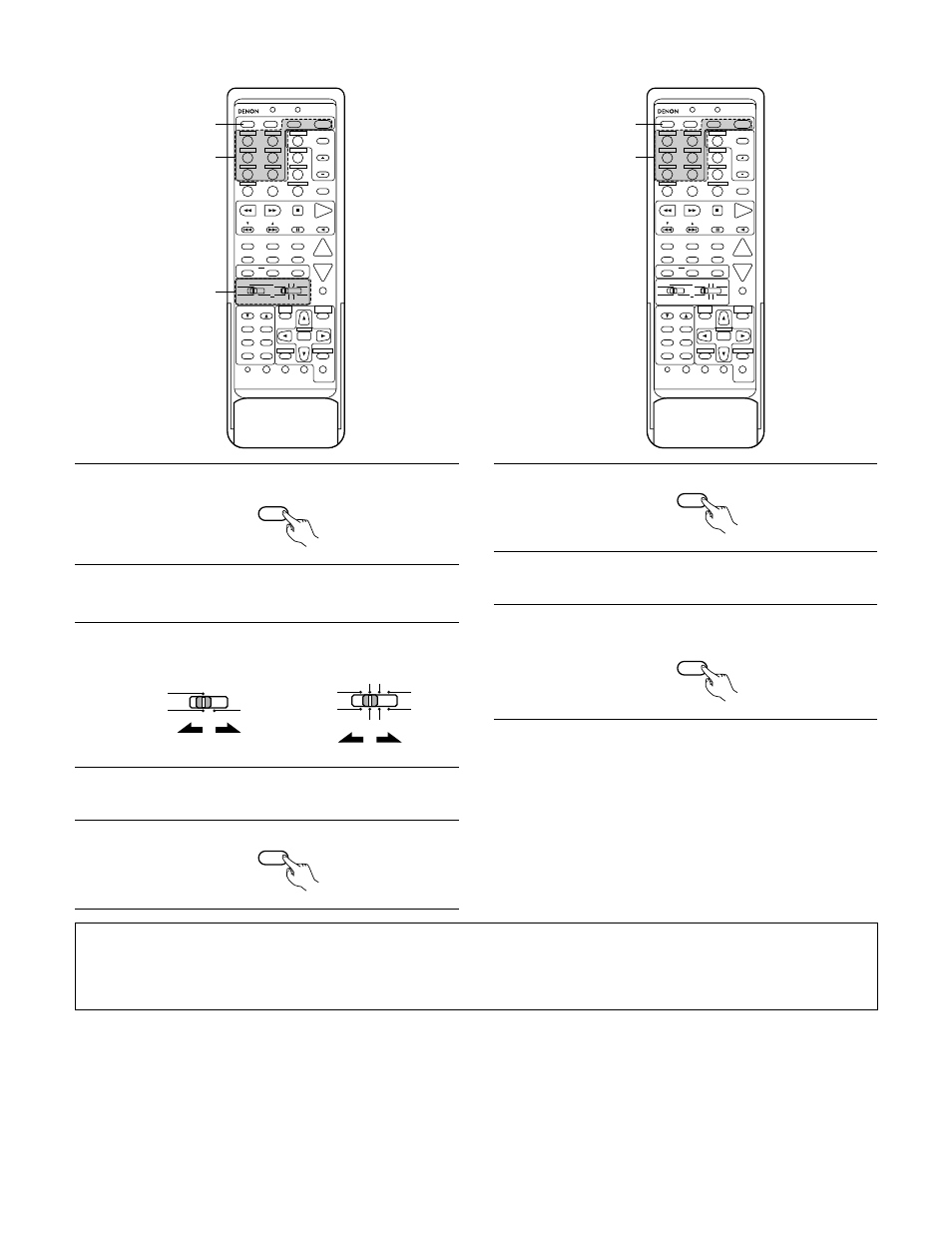 Press the set button, Press the button whose settings you want to clear | Denon AVR-4800 User Manual | Page 38 / 69