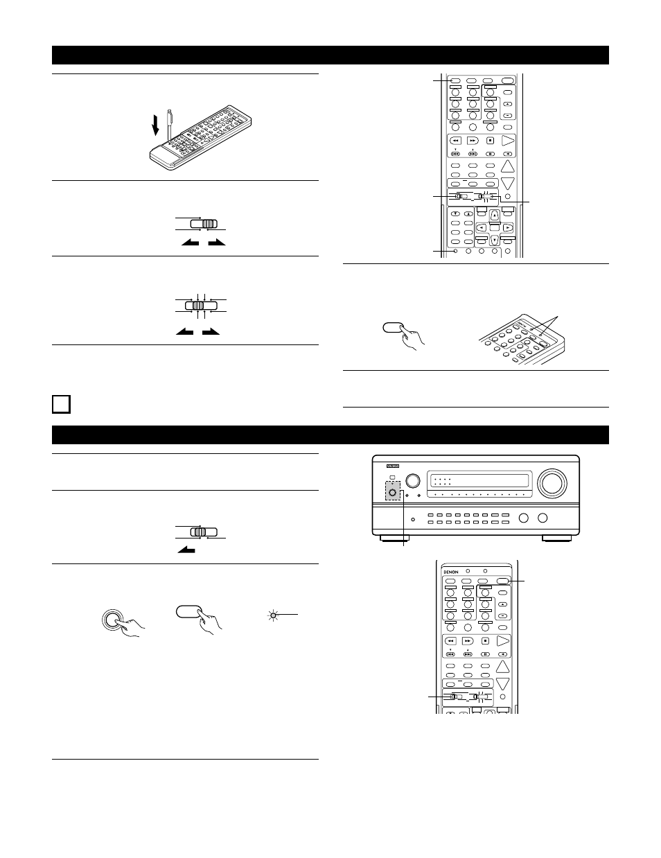 9operation, Clearing “learned” remote control signals, Before operating | Press the use/learn selector button | Denon AVR-4800 User Manual | Page 39 / 69