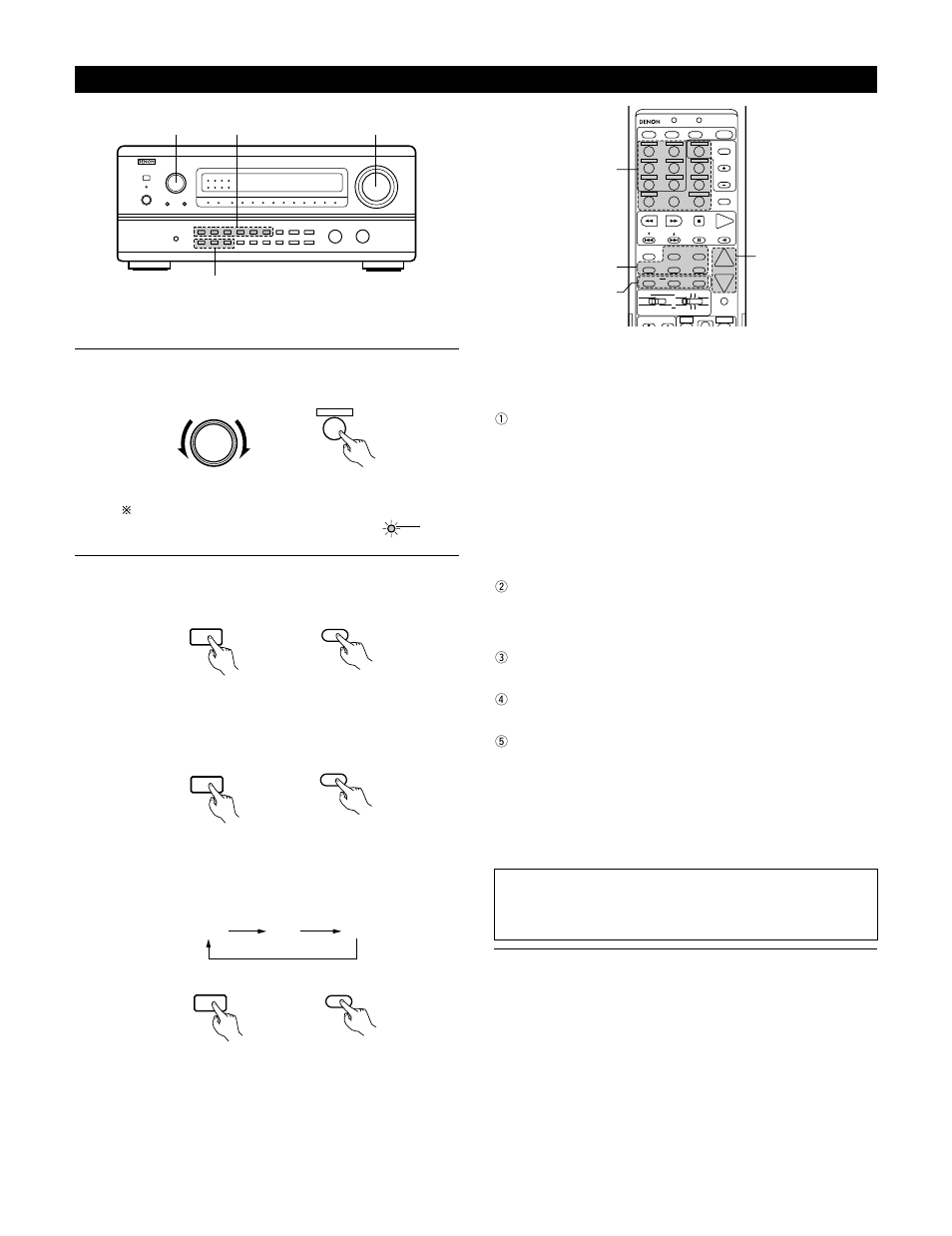Playing the input source 1 3 5 2, Select the input source to be played, Auto pcm dts | Denon AVR-4800 User Manual | Page 40 / 69