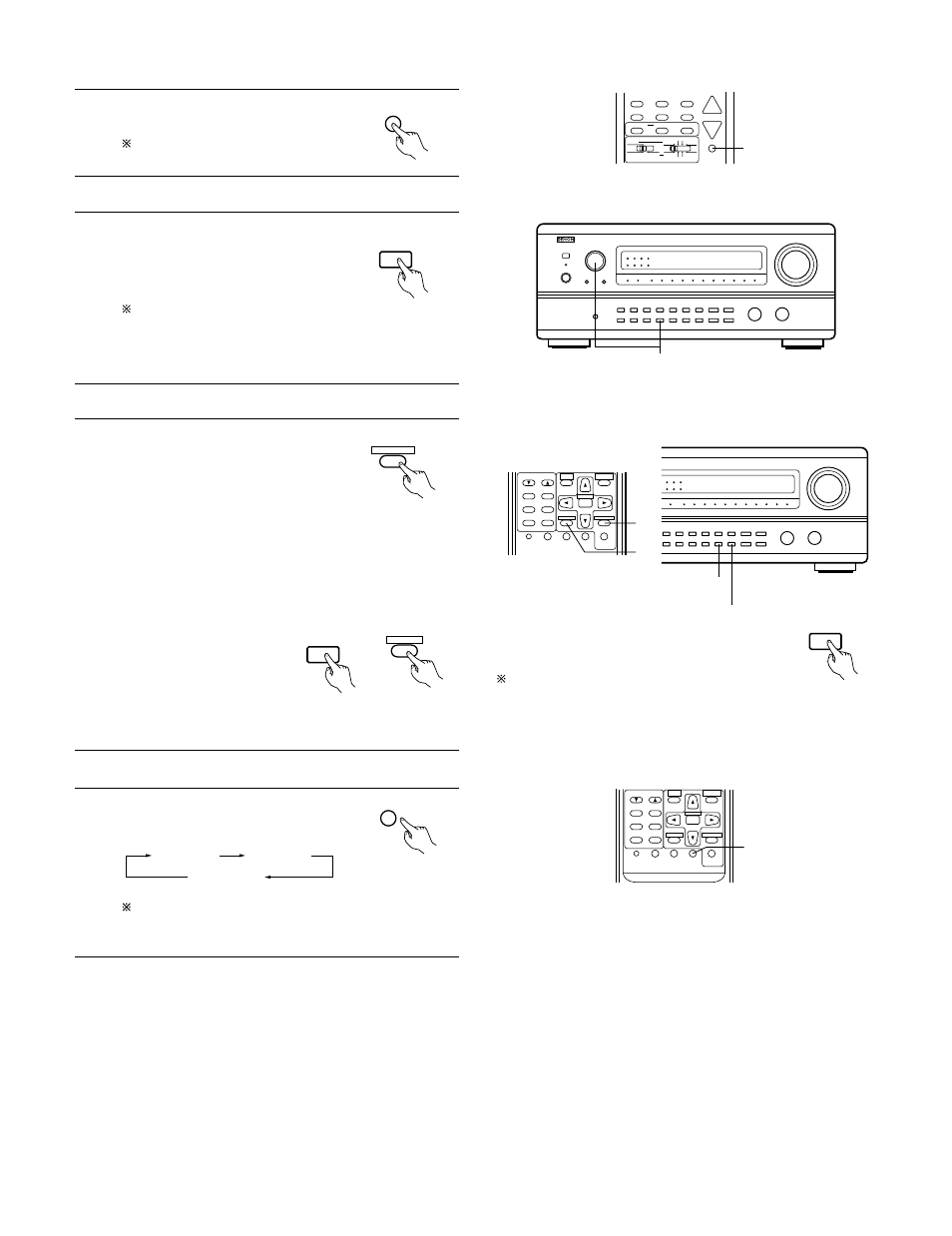 3] turning the sound off temporarily (muting), 6] switching the surround speakers | Denon AVR-4800 User Manual | Page 42 / 69