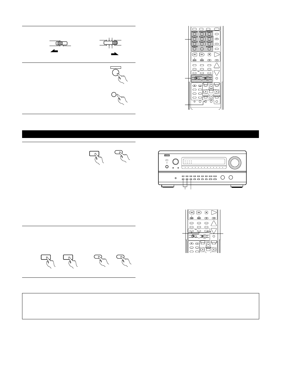 Set the slide switch to “audio” and “multi, Example: cd | Denon AVR-4800 User Manual | Page 44 / 69