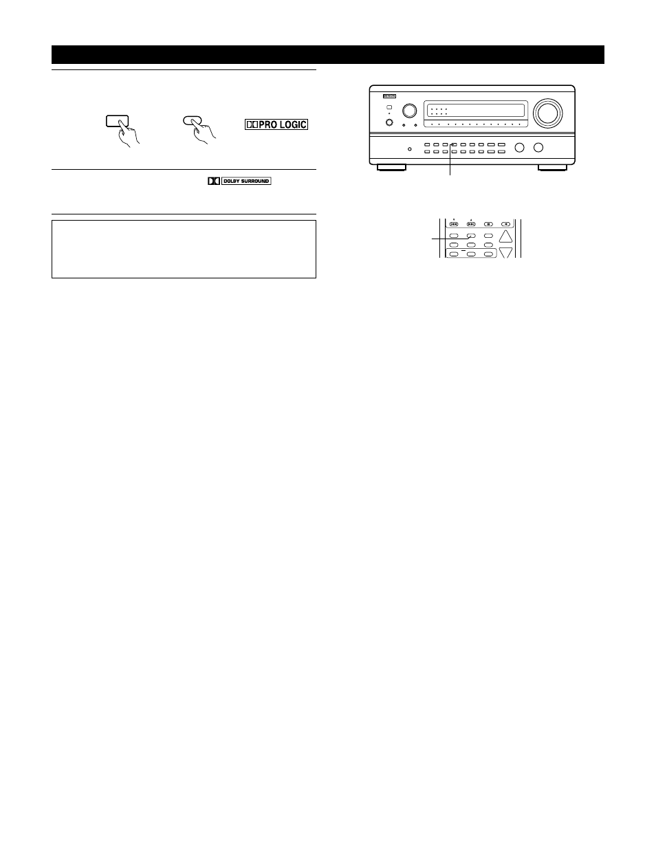 Dolby surround pro logic mode | Denon AVR-4800 User Manual | Page 52 / 69