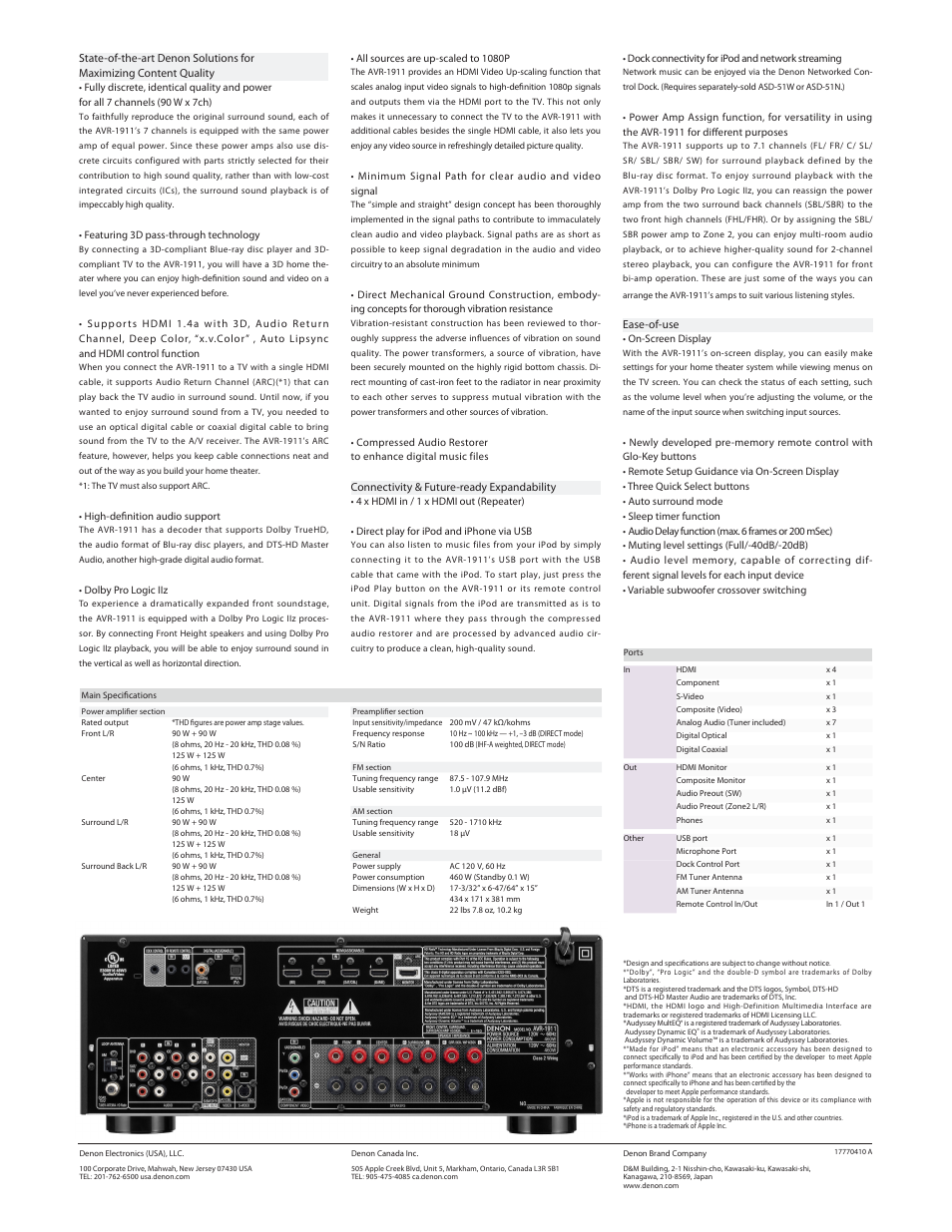 Denon AVR-1911 User Manual | Page 2 / 2