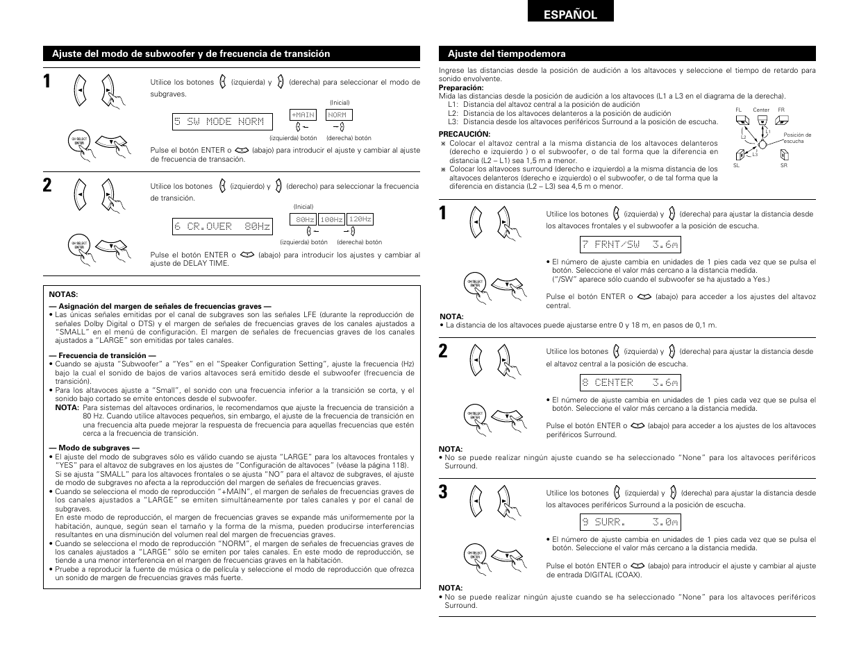 Español | Denon AVR-1603 User Manual | Page 38 / 60