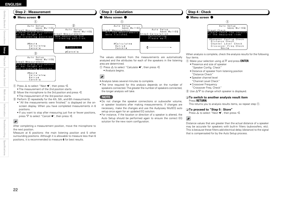 English | Denon AVR-2309 User Manual | Page 26 / 81