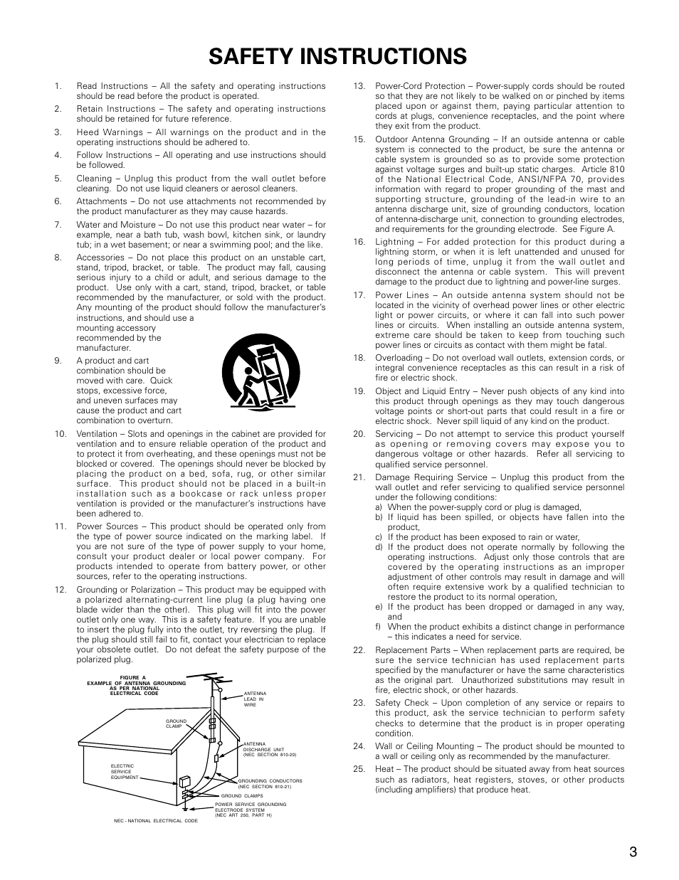 Safety instructions | Denon D-AJ03 User Manual | Page 3 / 73