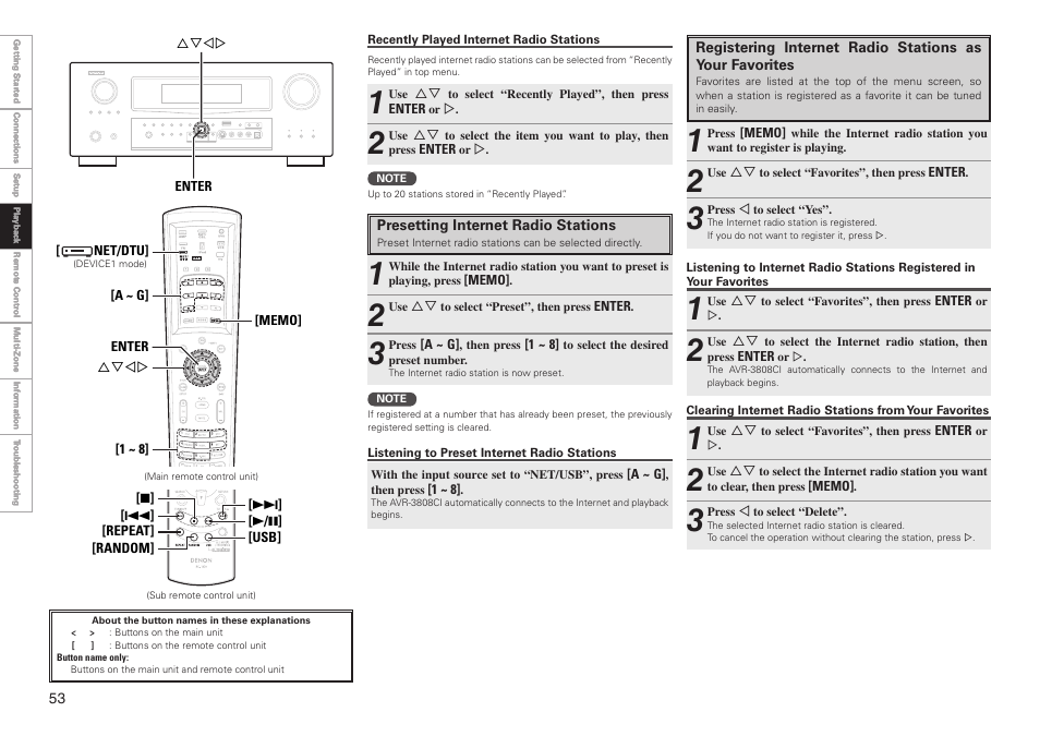 Denon AVR-3808CI User Manual | Page 56 / 108