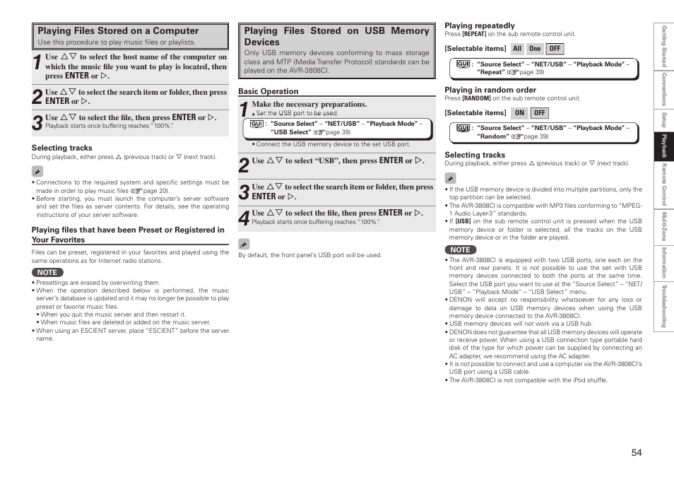 Denon AVR-3808CI User Manual | Page 57 / 108