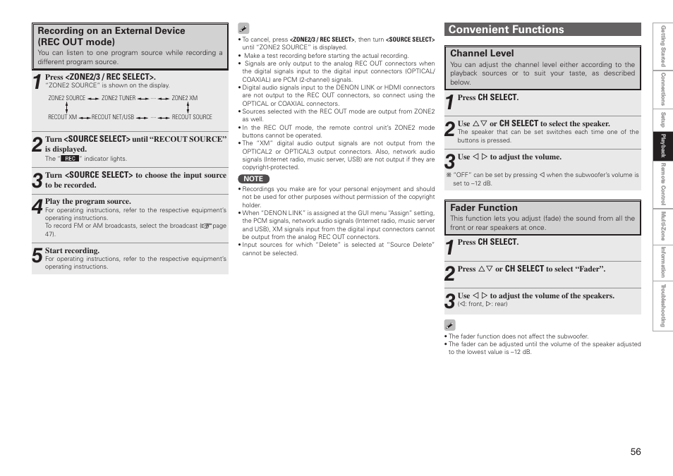 Convenient functions | Denon AVR-3808CI User Manual | Page 59 / 108