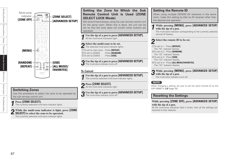 Denon AVR-3808CI User Manual | Page 70 / 108