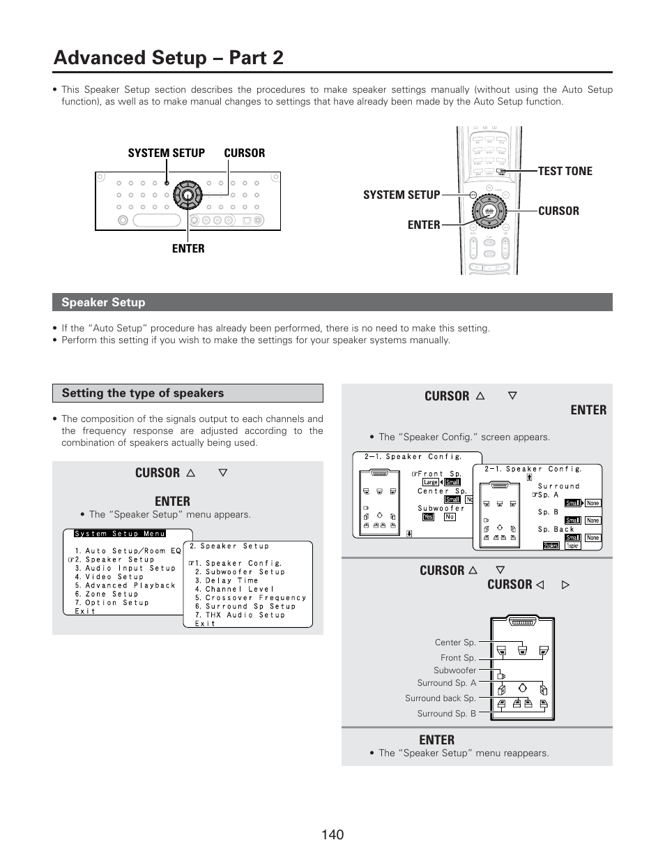 Advanced setup – part 2 | Denon AVR-5805CI User Manual | Page 140 / 214