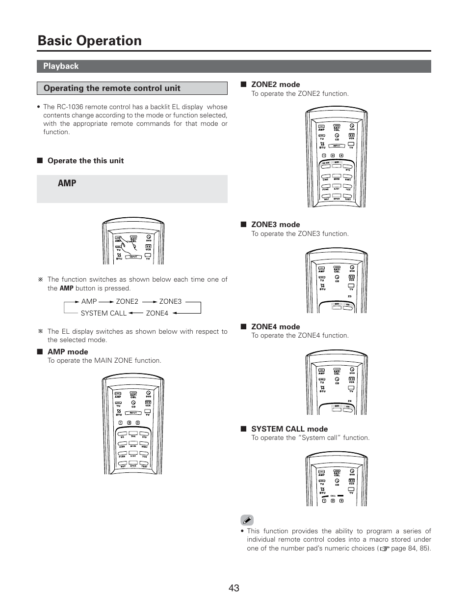 Basic operation | Denon AVR-5805CI User Manual | Page 43 / 214