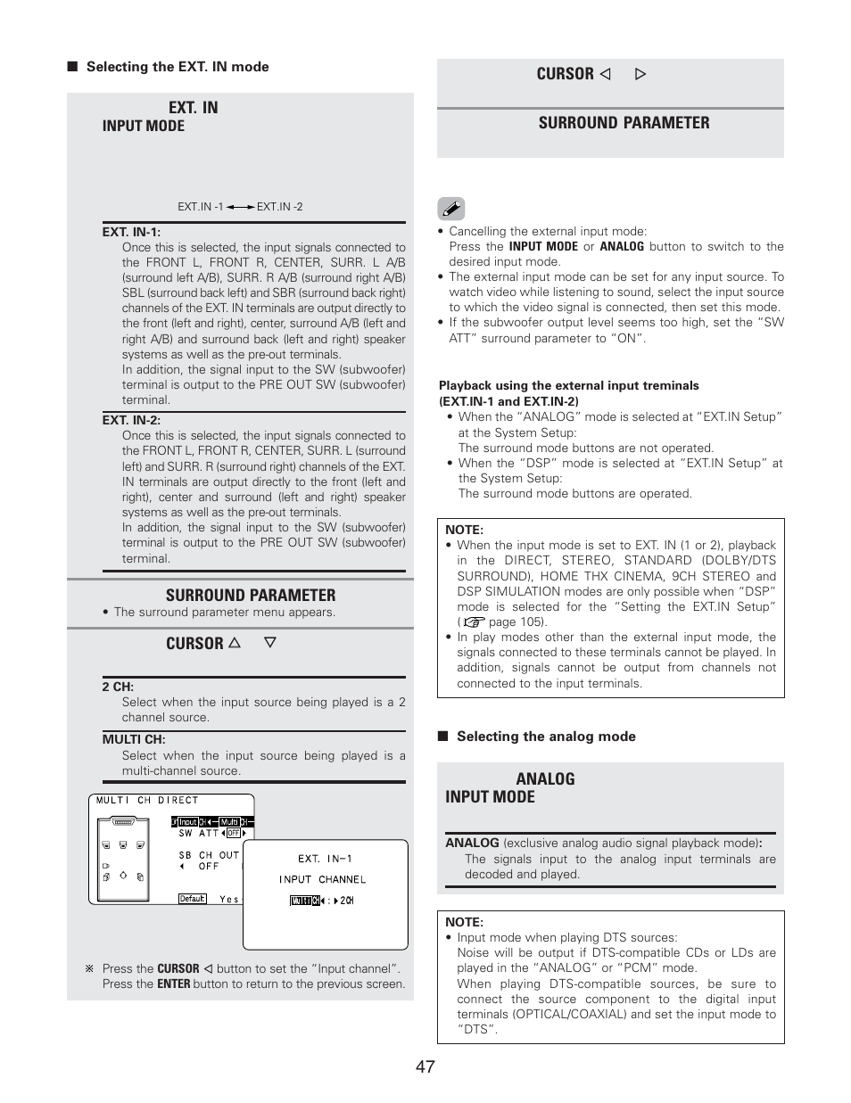 Denon AVR-5805CI User Manual | Page 47 / 214
