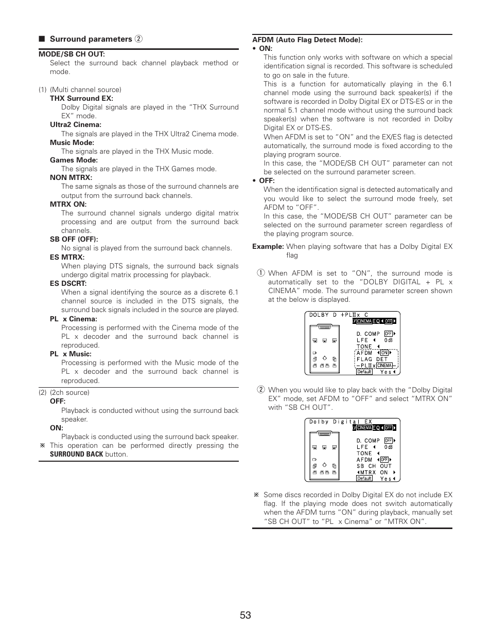 Denon AVR-5805CI User Manual | Page 53 / 214