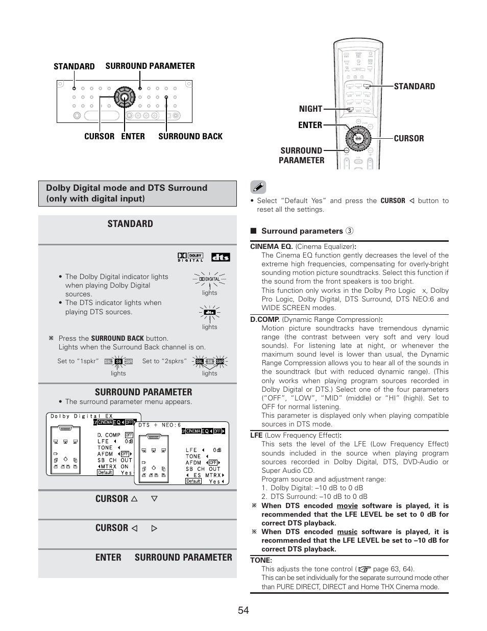 Denon AVR-5805CI User Manual | Page 54 / 214