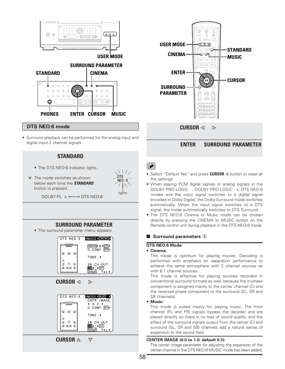 Denon AVR-5805CI User Manual | Page 58 / 214