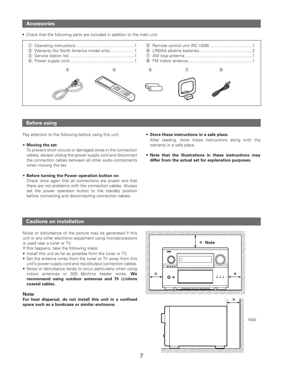 Denon AVR-5805CI User Manual | Page 7 / 214
