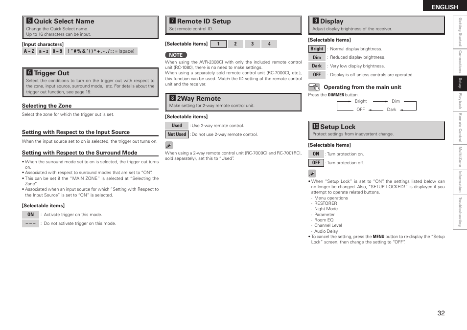 Denon AVR-2308CI User Manual | Page 35 / 78